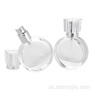 Frascos vazios de vidro transparente de perfume com logotipo personalizado